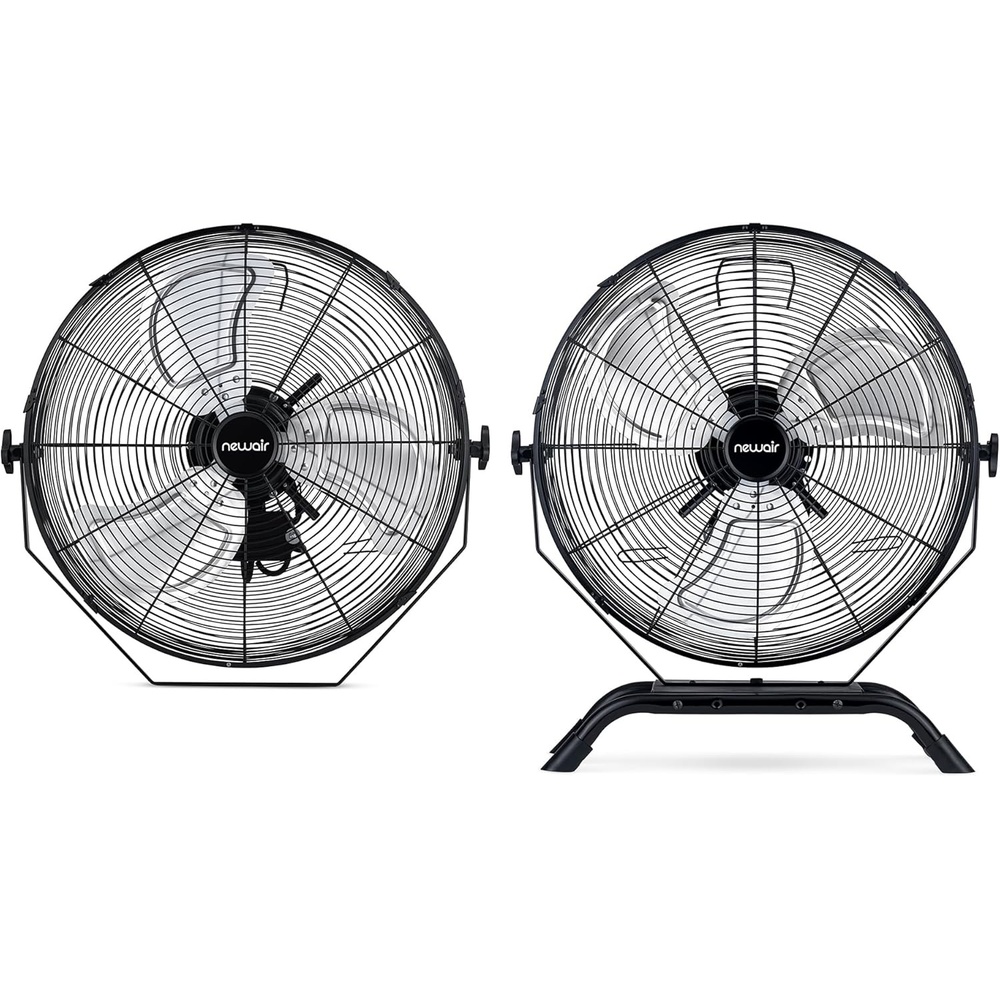 image:imageNewAir 20 High Velocity Outdoor Fan Heavy Duty Waterproof 2in1 Floor Stand or Wall Mount Fan Adjustable Tilt and 3 Speeds up to 4650 CFM Wall Fan or Garage Fan for Indoor Patio Gym or Porch