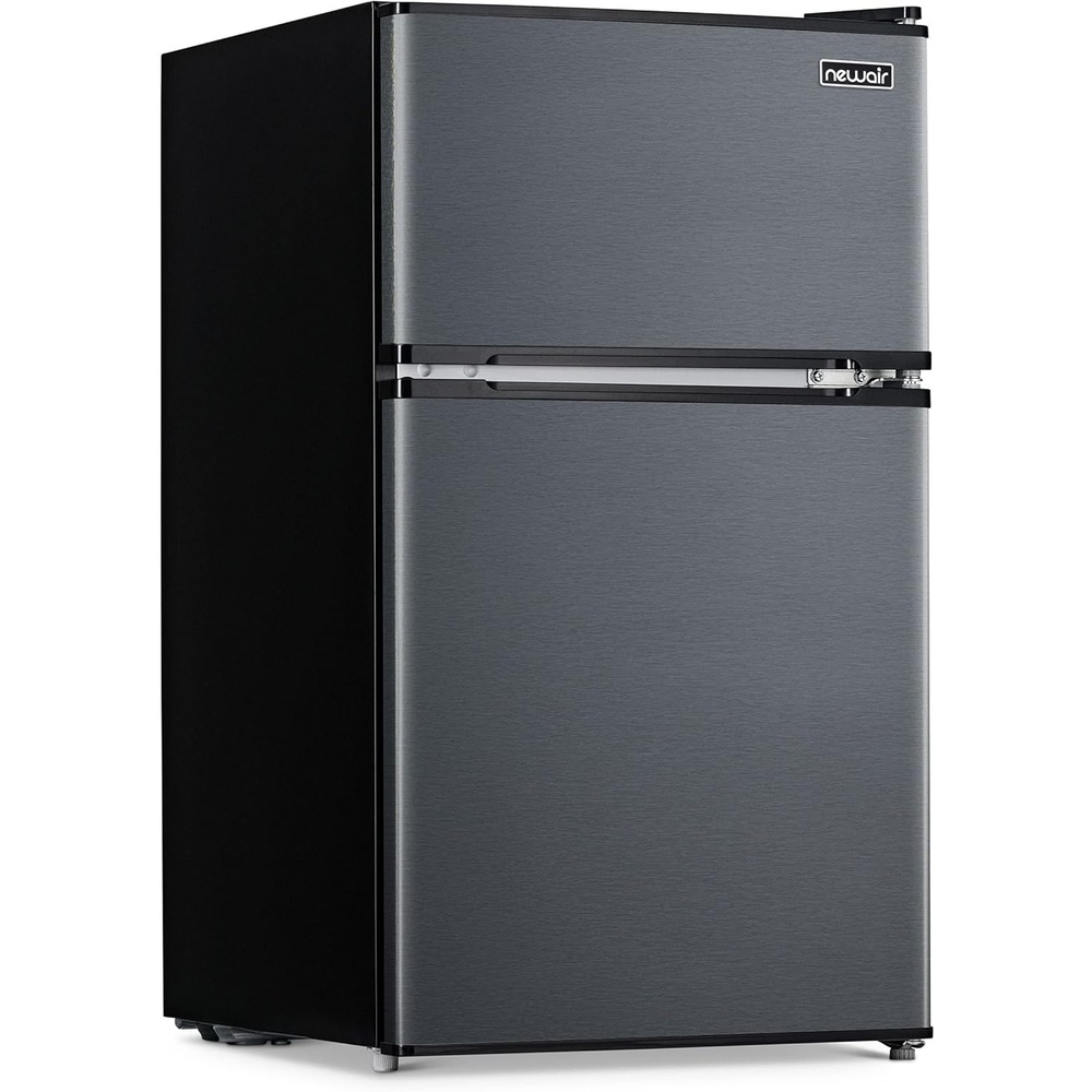 image:imageNewAir 33 Cu Ft Compact Mini Fridge with Chiller Compartment Energy Star Certified Single Door Refrigerator Can Dispenser Perfect for Dorm Rooms Bedrooms Home Offices and RV VansGray