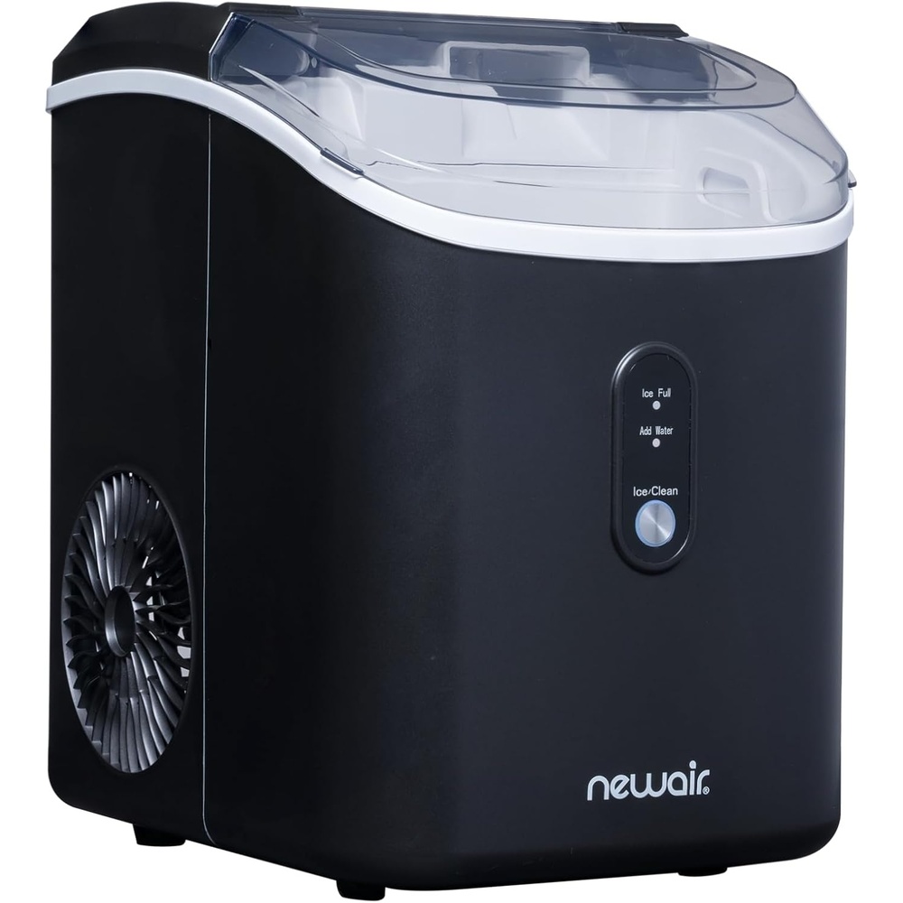 image:imageNewAir Nugget Ice Maker Countertop Portable Ice Machine 26 lbsDay Soft Chewable Nugget Ice in 10 Min Matte Black Compact Design