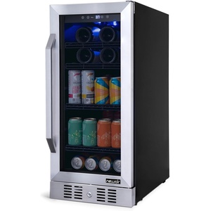 image:imageNewAir 15 Single Zone Beverage amp Wine Fridge Beverage Refrigerator amp Wine Cooler for 33 Bottles  80 Cans  Freestanding or BuiltIn Under Counter Mini Fridge for Beer Wine amp Soda  Stainless SteelStainless Steel