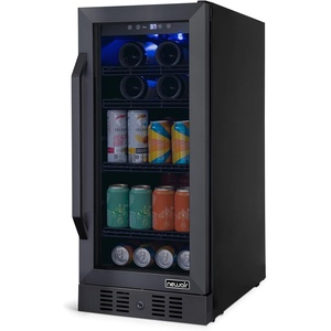 image:imageNewAir 15 Single Zone Beverage amp Wine Fridge Beverage Refrigerator amp Wine Cooler for 33 Bottles  80 Cans  Freestanding or BuiltIn Under Counter Mini Fridge for Beer Wine amp Soda  Stainless SteelBlack Stainless Steel
