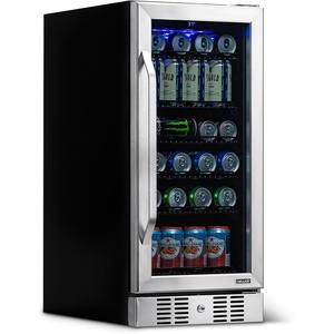 image:imageNewAir 96 Can BuiltIn Beverage Refrigerator  15 Small Mini Fridge for Bedroom Home Bar or Office  Quiet Cooling amp Precise Temperature Control  Stainless SteelStainless Steel