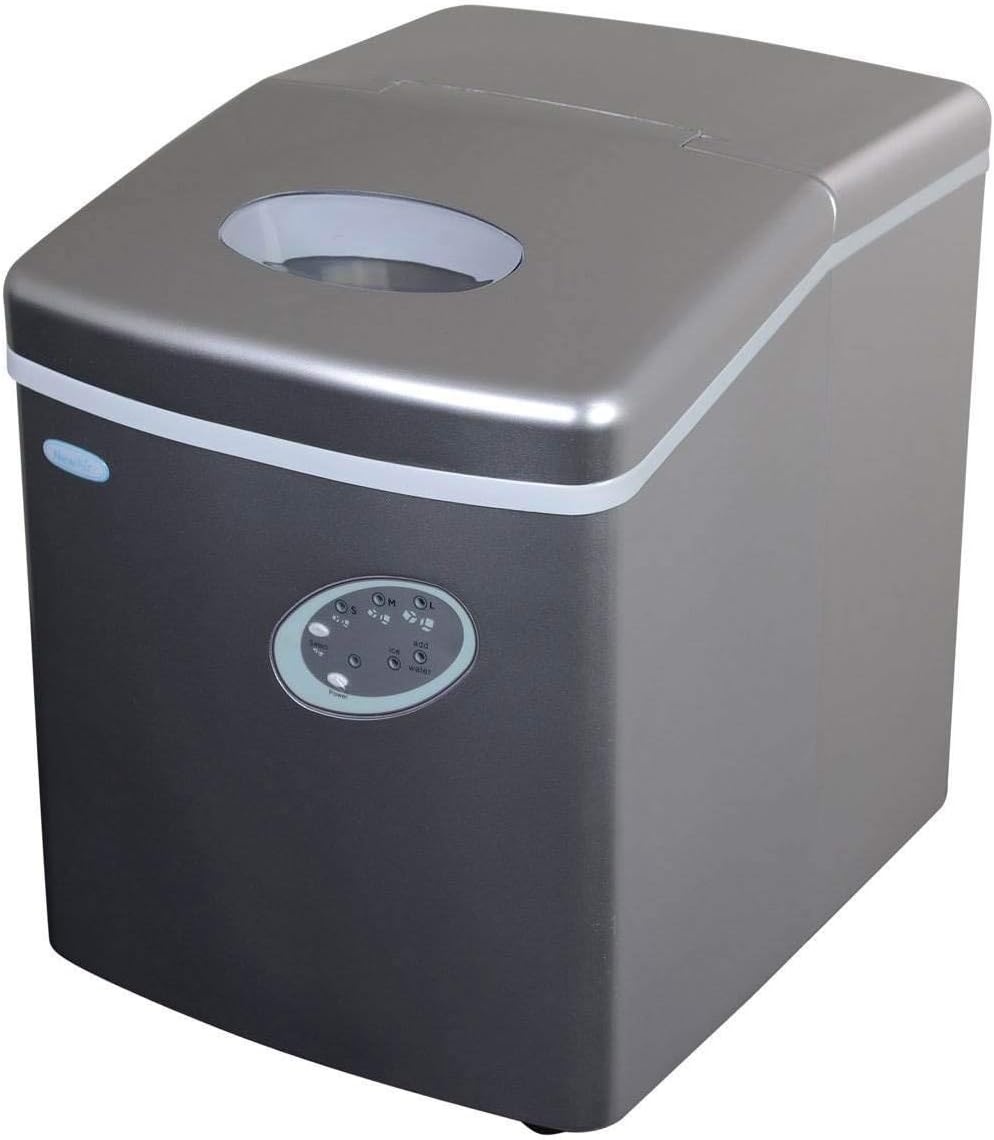 image:imageCountertop Ice Maker Machine 28 lbs of Ice in 24 Hours Portable Design in Silver with 3 Bullet Ice Cube Sizes