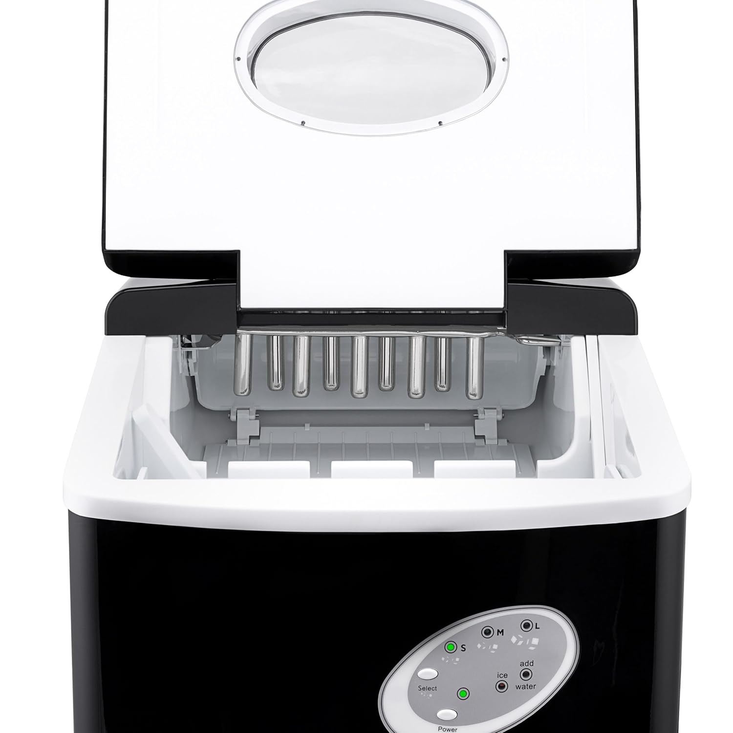 image:imageNewAir Counter Top Ice Maker Machine Black Compact Automatic Ice Maker Cubes Ready in 6 Minutes 28 Pounds in 24 Hours Perfect for HomeKitchenOfficeBarBlack