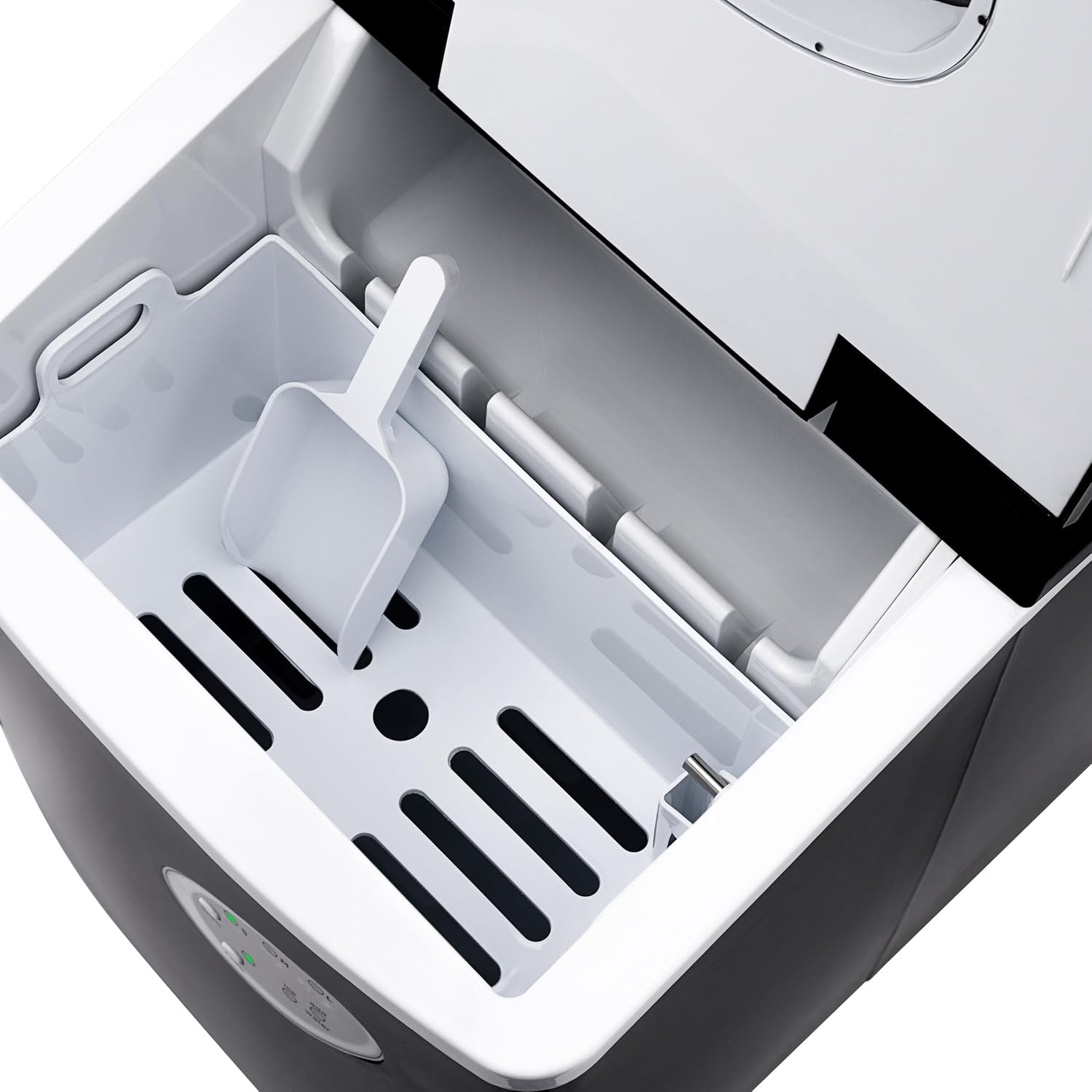 image:imageNewAir Counter Top Ice Maker Machine Black Compact Automatic Ice Maker Cubes Ready in 6 Minutes 28 Pounds in 24 Hours Perfect for HomeKitchenOfficeBarBlack
