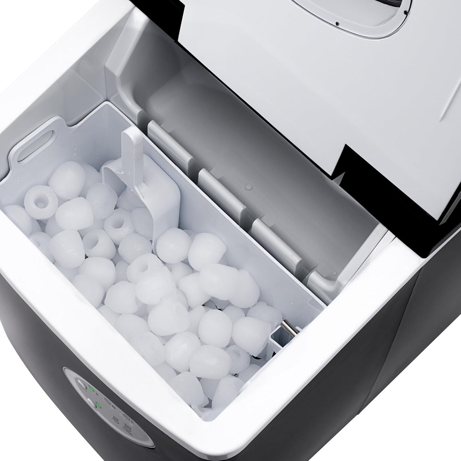image:imageNewAir Counter Top Ice Maker Machine Black Compact Automatic Ice Maker Cubes Ready in 6 Minutes 28 Pounds in 24 Hours Perfect for HomeKitchenOfficeBarBlack