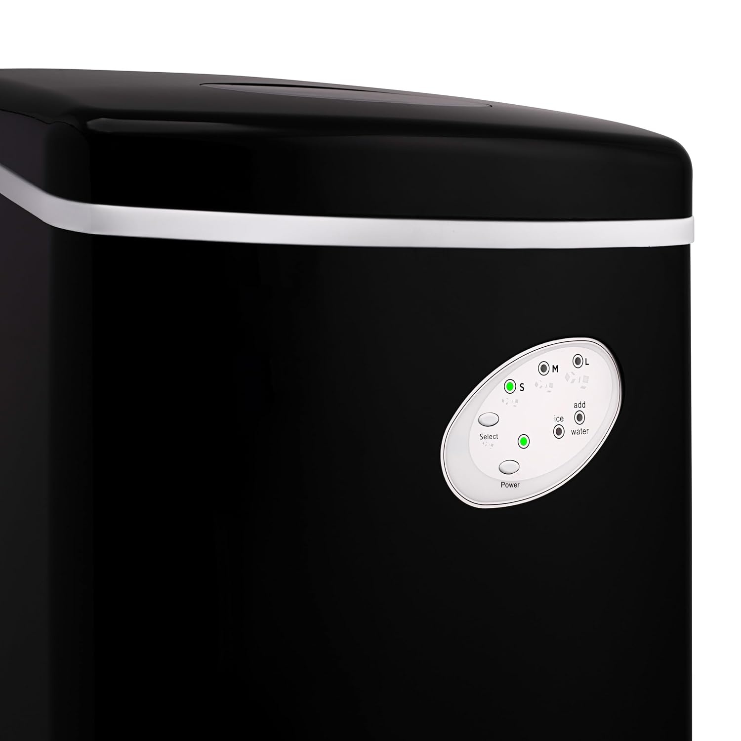 image:imageNewAir Counter Top Ice Maker Machine Black Compact Automatic Ice Maker Cubes Ready in 6 Minutes 28 Pounds in 24 Hours Perfect for HomeKitchenOfficeBarBlack
