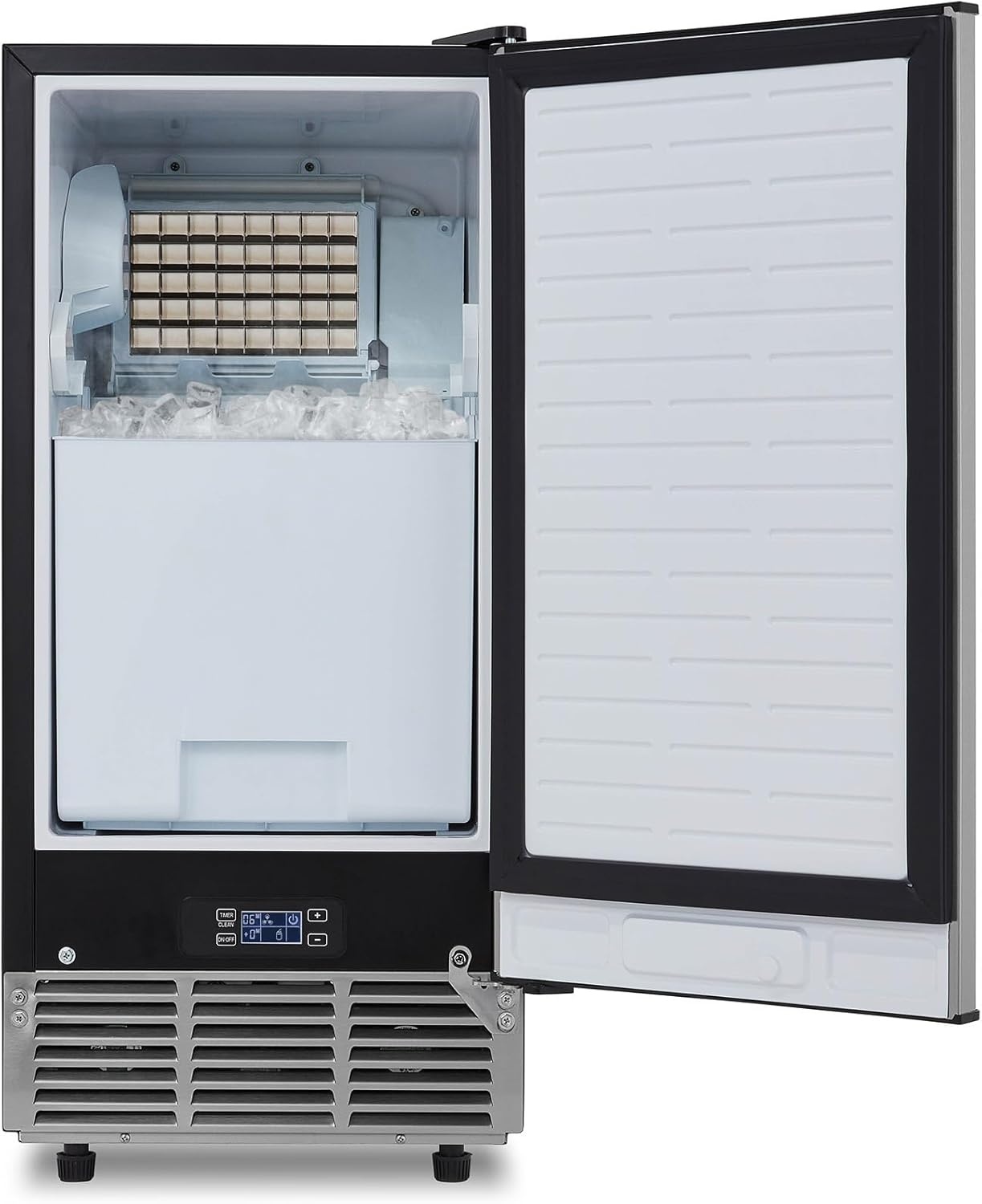 image:imageNewair 15 Commercial Nugget Ice Maker Freestanding or Builtin Under Counter Ice Maker with 80 lbsDay Production for Home Bar Kitchen amp Restaurant Use Stainless Steel