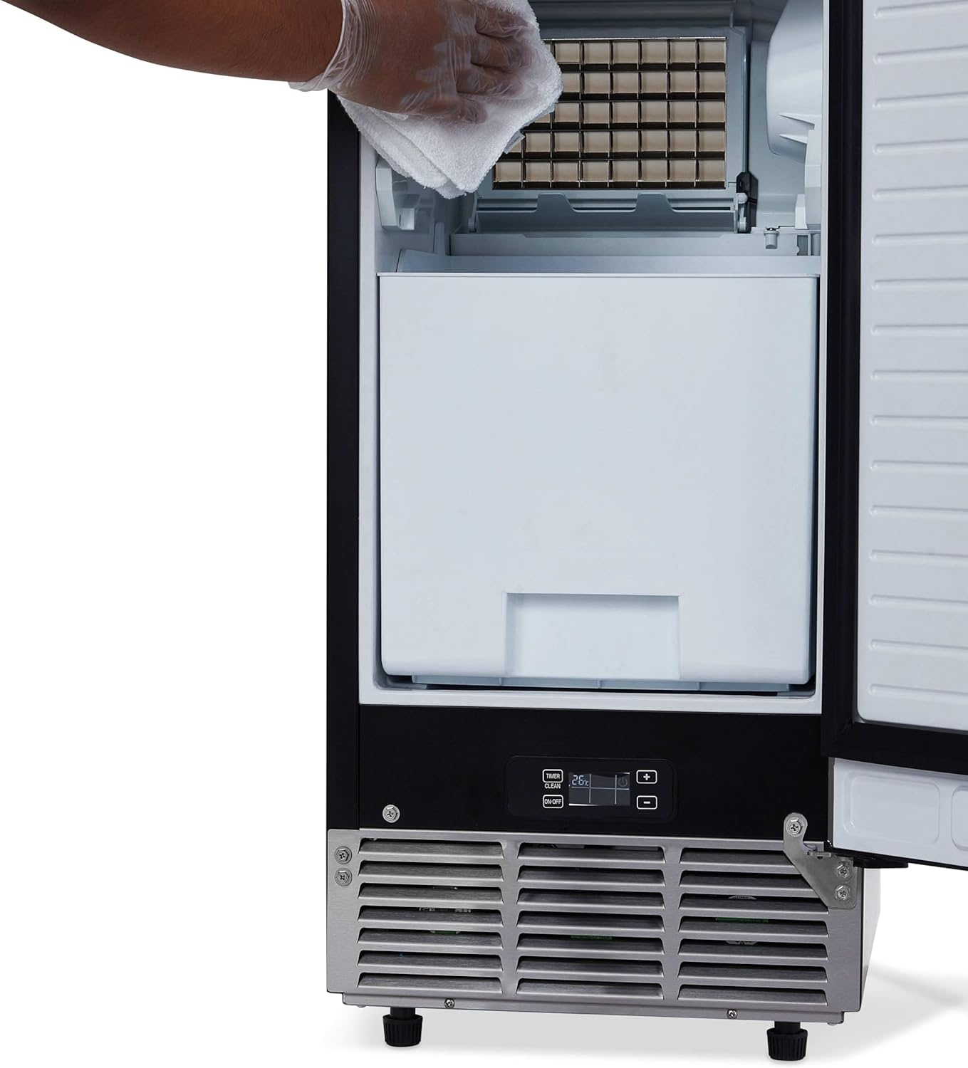 image:imageNewair 15 Commercial Nugget Ice Maker Freestanding or Builtin Under Counter Ice Maker with 80 lbsDay Production for Home Bar Kitchen amp Restaurant Use Stainless Steel