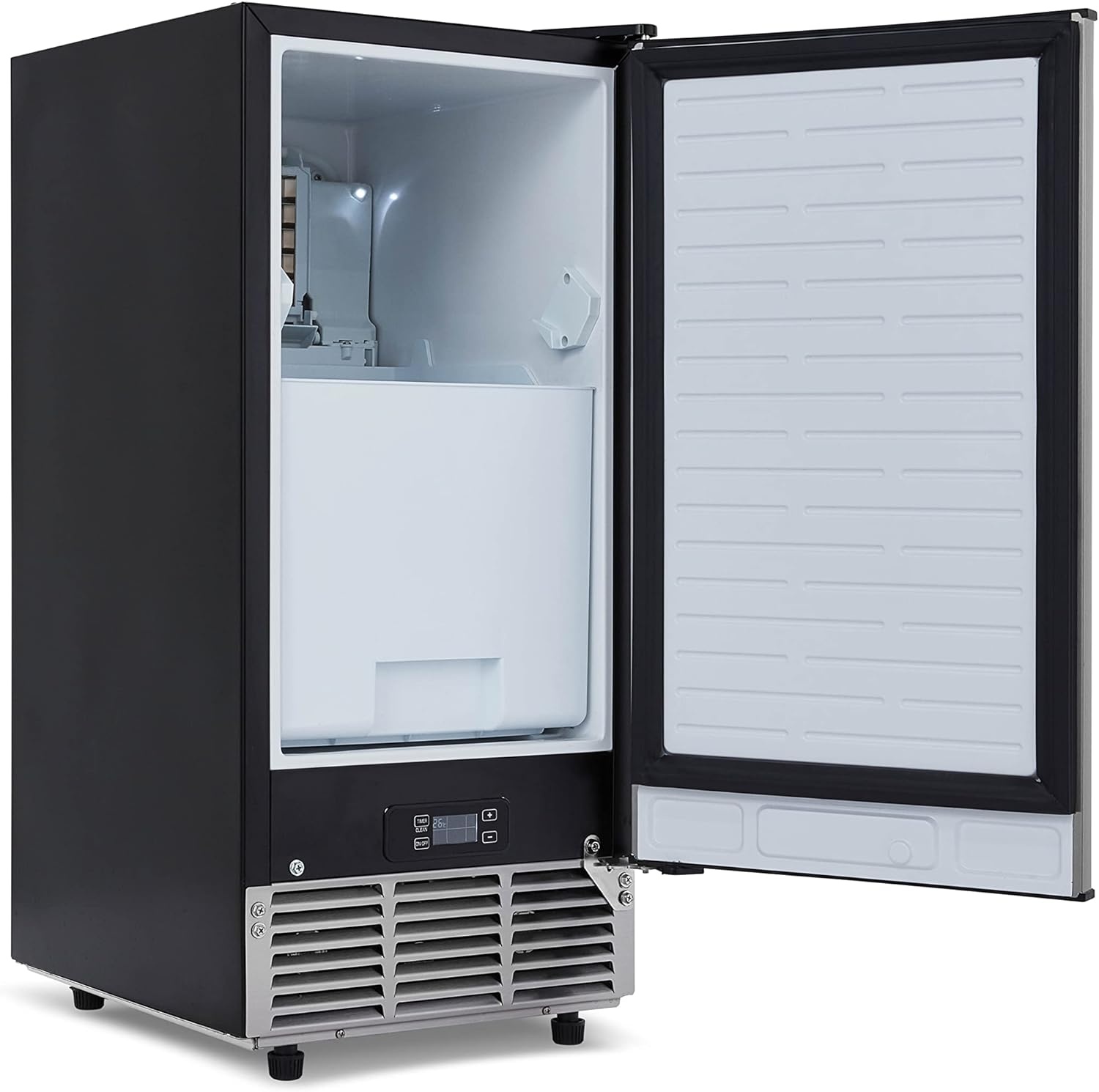 image:imageNewair 15 Commercial Nugget Ice Maker Freestanding or Builtin Under Counter Ice Maker with 80 lbsDay Production for Home Bar Kitchen amp Restaurant Use Stainless Steel