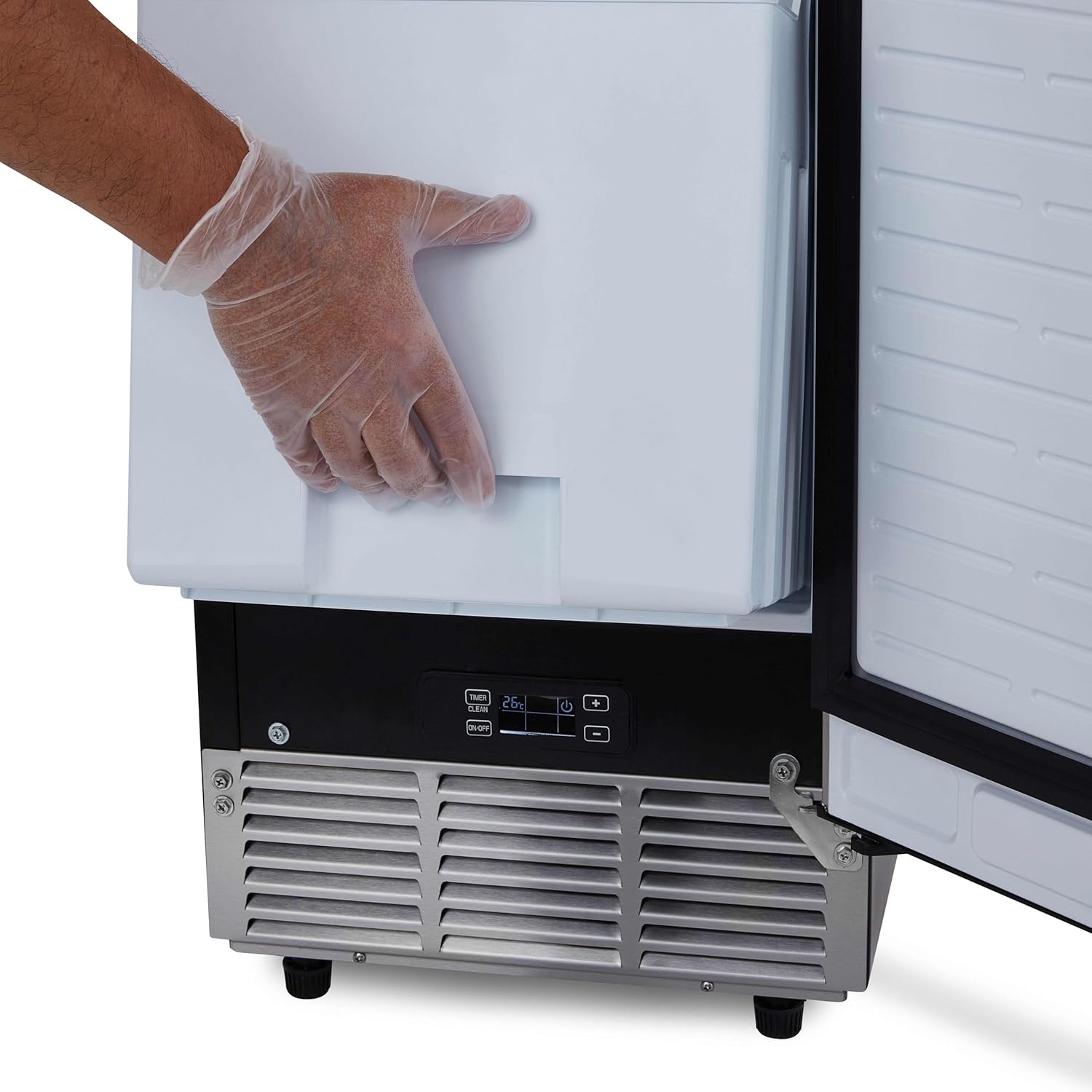image:imageNewair 15 Commercial Nugget Ice Maker Freestanding or Builtin Under Counter Ice Maker with 80 lbsDay Production for Home Bar Kitchen amp Restaurant Use Stainless Steel