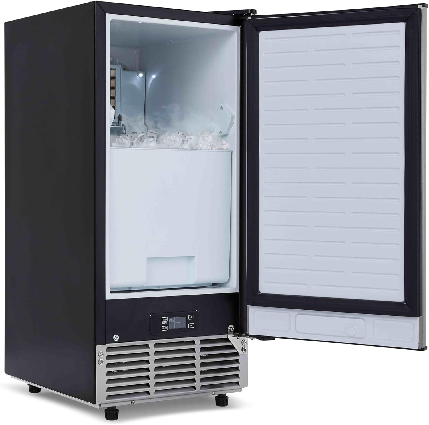 image:imageNewair 15 Commercial Nugget Ice Maker Freestanding or Builtin Under Counter Ice Maker with 80 lbsDay Production for Home Bar Kitchen amp Restaurant Use Stainless Steel