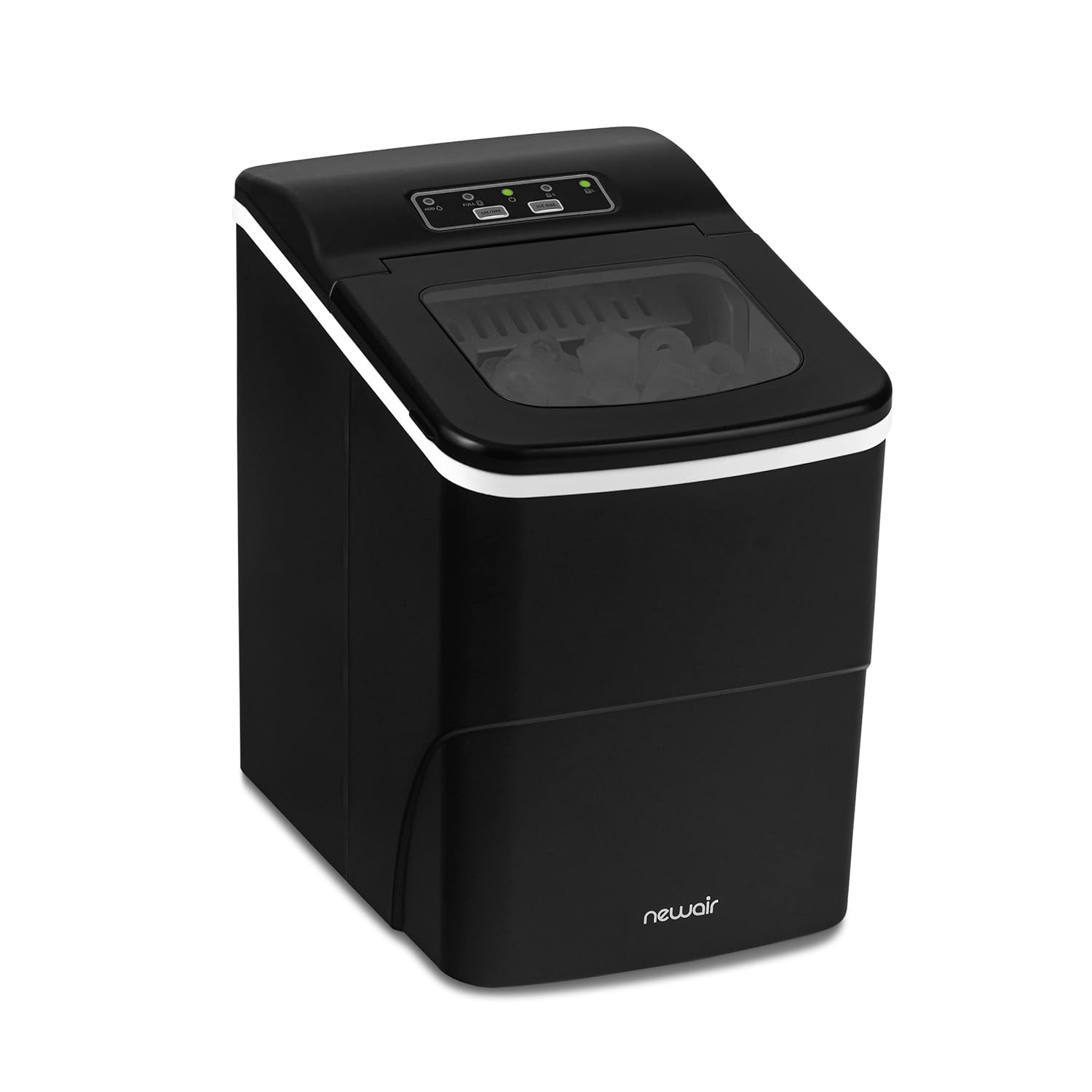 image:imageNewair Mini Bullet Ice Maker Countertop 26 lbsDay Portable Ice Machine SpaceSaving Ice Maker for Home Office amp RV Stainless SteelMatte Black