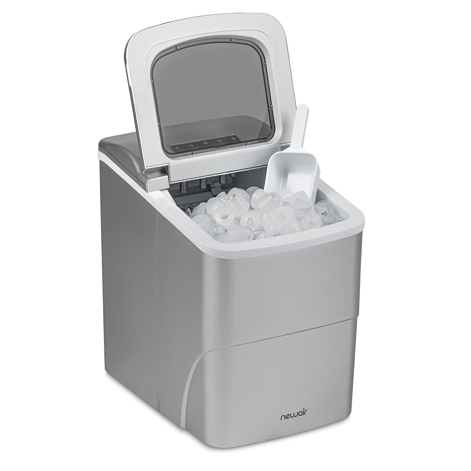 image:imageNewair Mini Bullet Ice Maker Countertop 26 lbsDay Portable Ice Machine SpaceSaving Ice Maker for Home Office amp RV Stainless SteelSilver