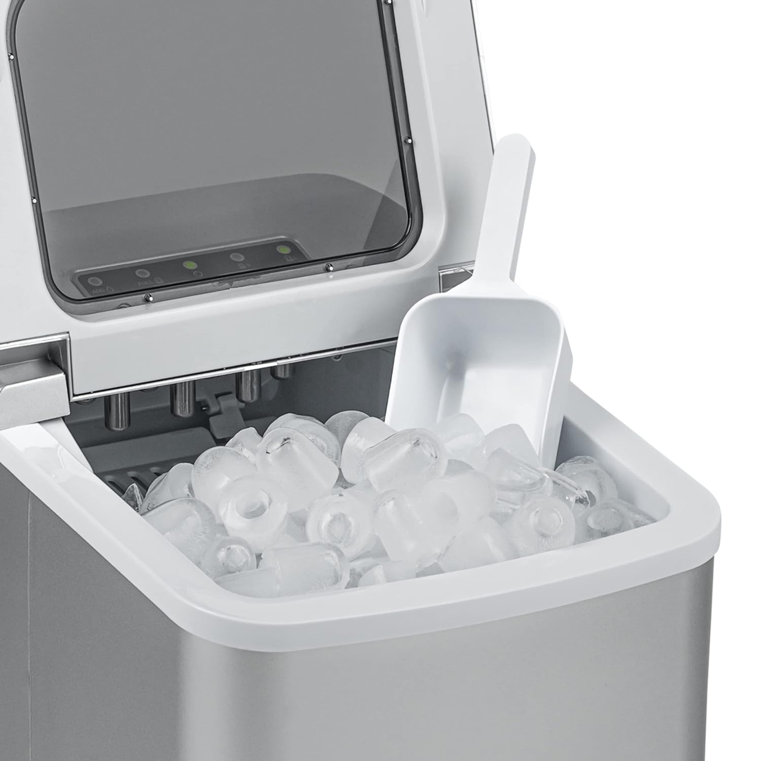 image:imageNewair Mini Bullet Ice Maker Countertop 26 lbsDay Portable Ice Machine SpaceSaving Ice Maker for Home Office amp RV Stainless SteelSilver
