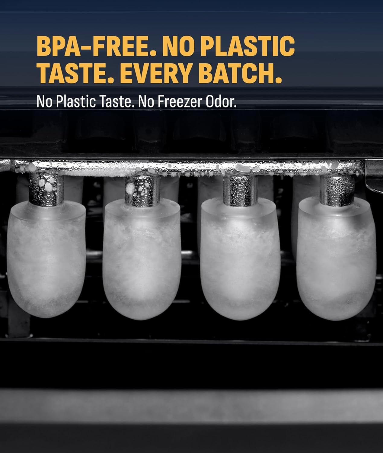 image:imageNewair Mini Bullet Ice Maker Countertop 26 lbsDay Portable Ice Machine SpaceSaving Ice Maker for Home Office amp RV Stainless SteelStainless Steel