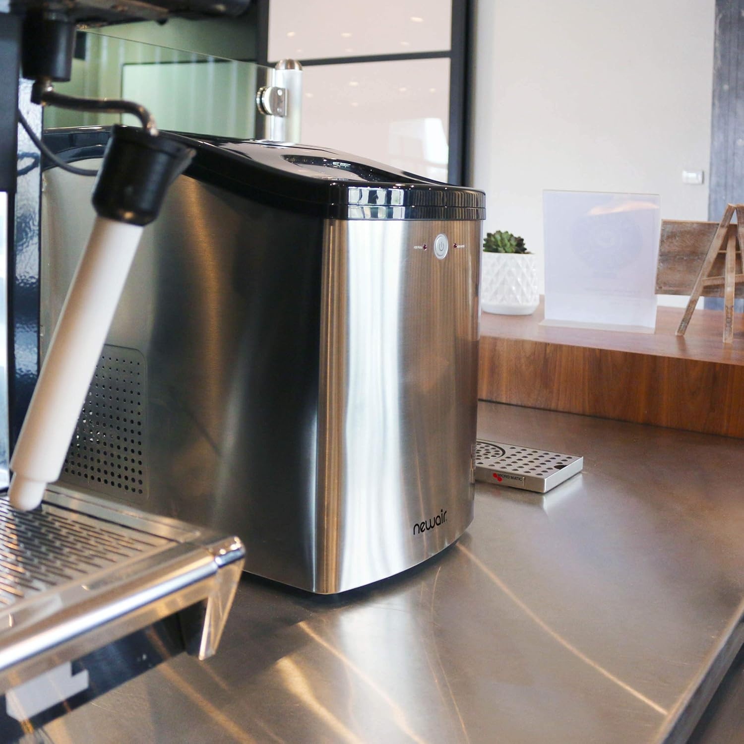 image:imageNewair Nugget Ice Maker Sonic Speed Countertop Crunchy Ice Pellet Machine 45 lbs of Ice a Day Stainless Steel SelfCleaning Function and BPAFree Parts Perfect for Home Kitchen and More