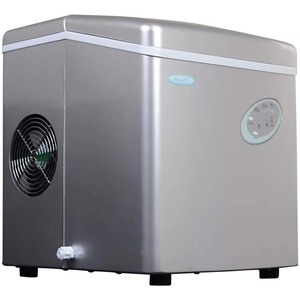 image:imageCountertop Ice Maker Machine 28 lbs of Ice in 24 Hours Portable Design in Silver with 3 Bullet Ice Cube Sizes