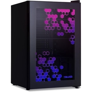 image:imageNewAir 126 Can Beverage Refrigerator with HexaColor LED Lights  Small Mini Fridge for Bedroom Gaming Room or Office  Remote Controlled Lighting amp Quiet Cooling85 can