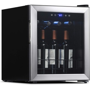 image:imageNewAir 19 Wine Fridge for 23 Bottles  Freestanding Wine Cooler Refrigerator with Glass Door  Quiet Compressor Cooling amp Digital Thermostat  Stainless SteelStainless Steel