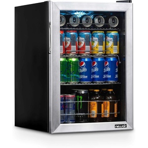 image:imageNewAir 90 Can Beverage Refrigerator  17 Freestanding Small Mini Fridge for Bedroom Home Bar or Office  Quiet Compressor Cooling amp Adjustable Shelves  Stainless Steel90 Can