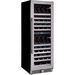 image:imageNewAir ESTATE Wine Fridge Dual Zone 160 Bottle Capacity Premium 24 inch Refrigerator with Display Shelves for Wines Professional BuiltinFreestanding Wine Cellars in Seamless Stainless SteelESTATE Stainless Steel