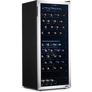 image:imageNewAir ESTATE Wine Fridge Dual Zone 160 Bottle Capacity Premium 24 inch Refrigerator with Display Shelves for Wines Professional BuiltinFreestanding Wine Cellars in Seamless Stainless SteelStainless Steel