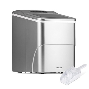 image:imageNewair Mini Bullet Ice Maker Countertop  26 lbsDay Portable Ice Machine  SpaceSaving Ice Maker for Home Office amp RV  Stainless SteelSilver