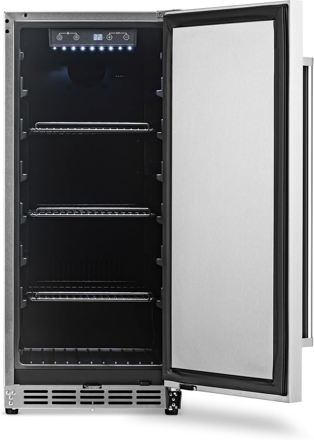 image:imageNewAir 15 Commercial Builtin or Under Counter Refrigerator 32 Cu Ft Weatherproof Outdoor Fridge for Patio Indoor amp Commercial Use Stainless Steel