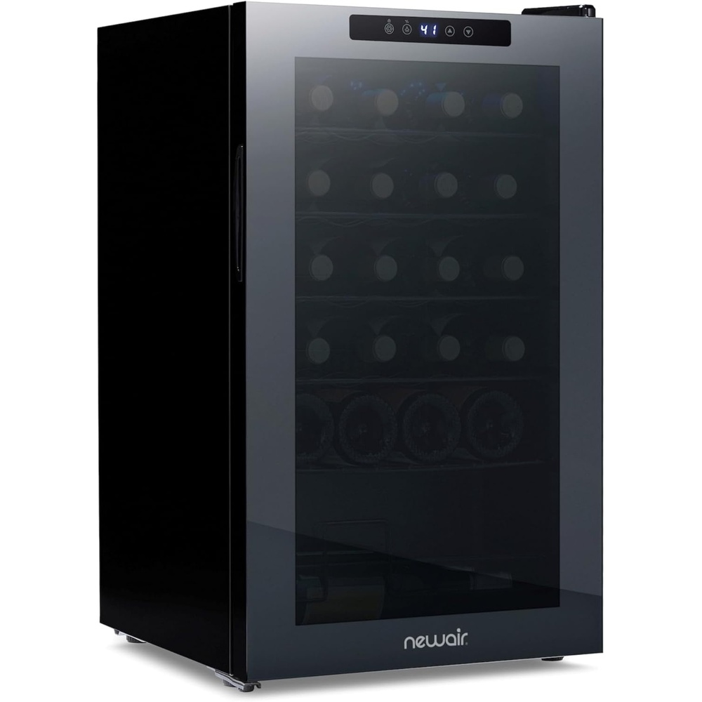 image:imageNewAir Shadow Series Wine Cooler Refrigerator 56 Bottles Dual Temperature Zones Freestanding Mirrored Wine and Beverage Fridge with DoubleLayer Tempered Glass Door amp Compressor Cooling for Wine24 Bottle